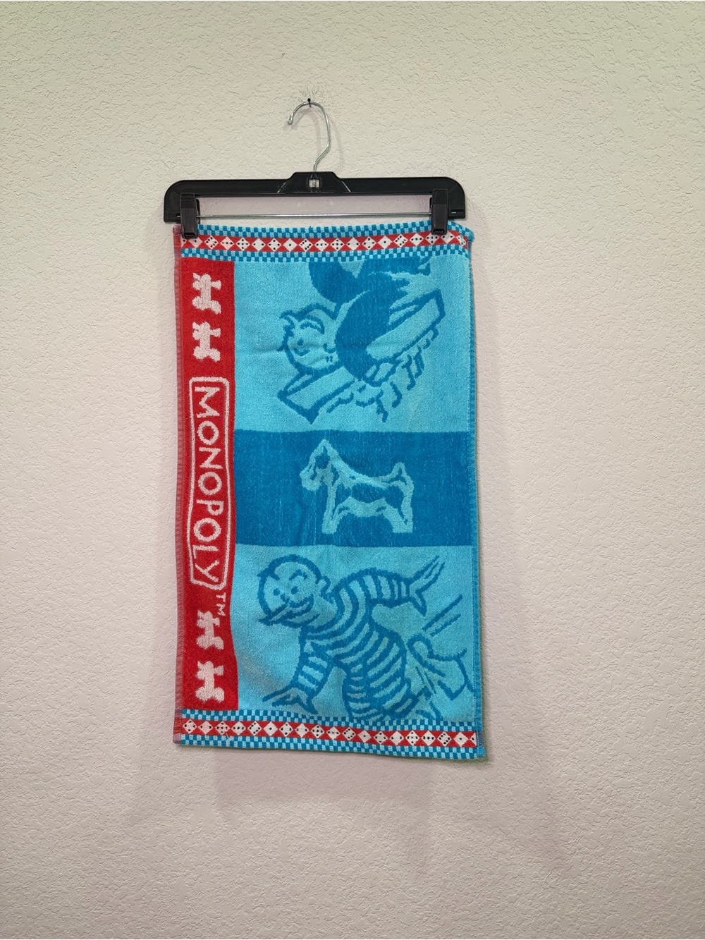 Blue & Red Monopoly Hand Towel